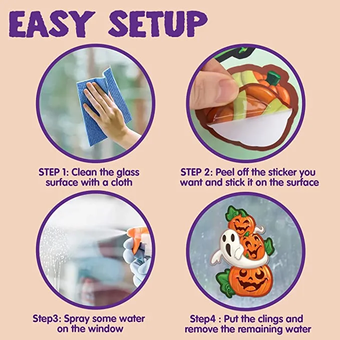 Joyin Halloween Window Clings ( Trick or Treats) - Halloween Decorations 4 Joyin Halloween Window Clings ( Trick or Treats) - Halloween Decorations - Image 4