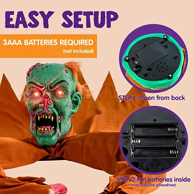 Joyin Animated Halloween Zombie Groundbreaker Decoration - Halloween Decorations 5 Joyin Animated Halloween Zombie Groundbreaker Decoration - Halloween Decorations - Image 5