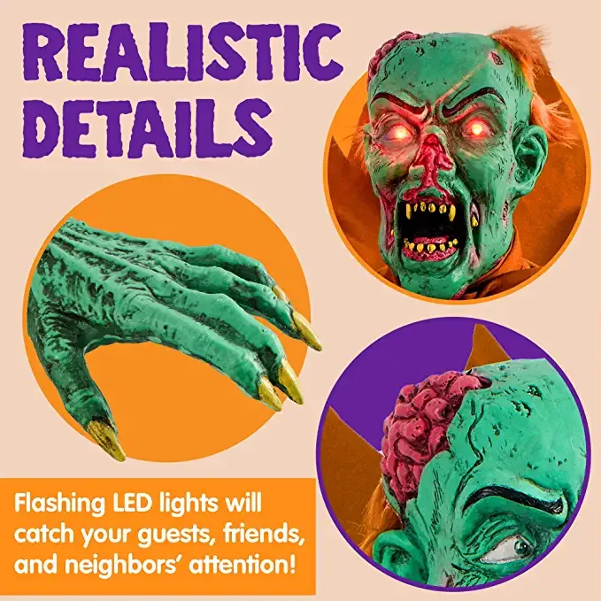 Joyin Animated Halloween Zombie Groundbreaker Decoration - Halloween Decorations 3 Joyin Animated Halloween Zombie Groundbreaker Decoration - Halloween Decorations - Image 3