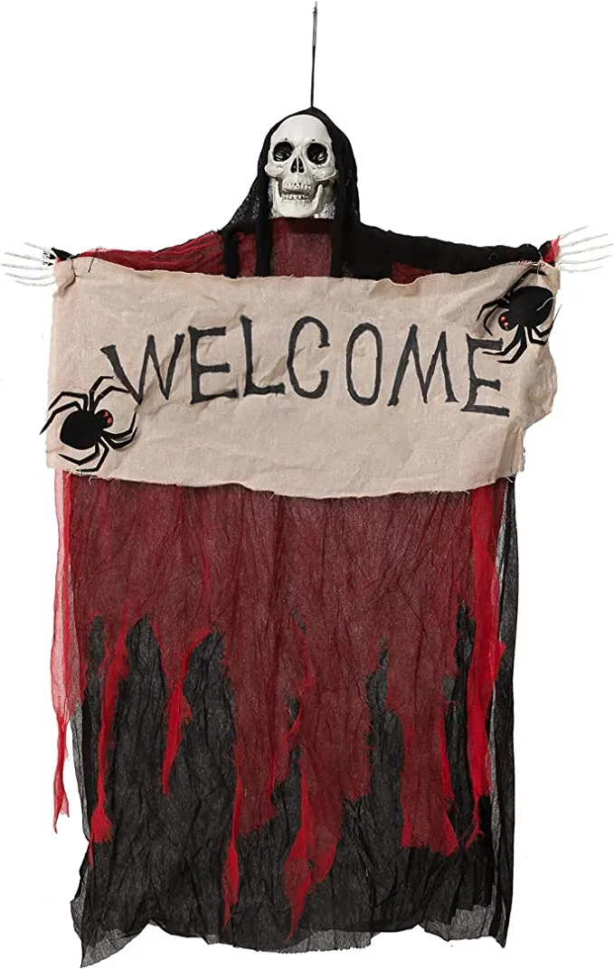 Joyin 3Pcs Hanging Decors with "Welcome" Banners 45in - Halloween Decorations 5 Joyin 3Pcs Hanging Decors with "Welcome" Banners 45in - Halloween Decorations - Image 5