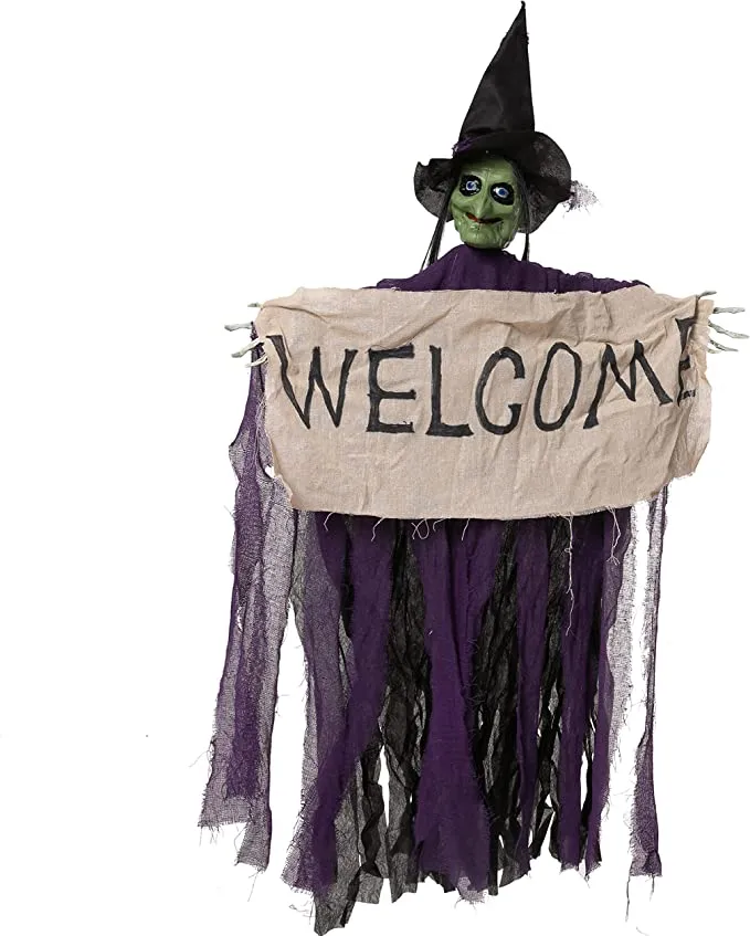 Joyin 3Pcs Hanging Decors with "Welcome" Banners 45in - Halloween Decorations 4 Joyin 3Pcs Hanging Decors with "Welcome" Banners 45in - Halloween Decorations - Image 4