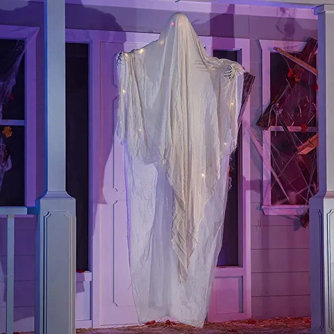 Joyin Hanging Ghosts with Light-up Body and Eyes 83.5in - Halloween Decorations