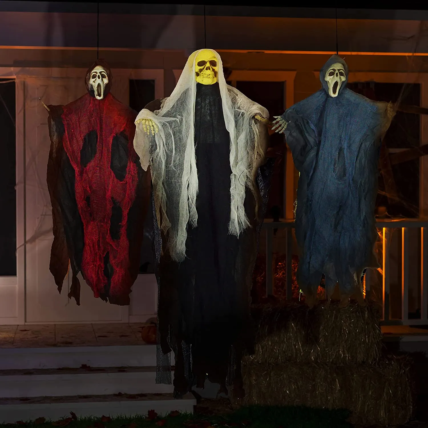 Joyin 3 Pack Hanging Skeleton Ghost and Grim Reaper Decoration - Halloween Decorations 3 Joyin 3 Pack Hanging Skeleton Ghost and Grim Reaper Decoration - Halloween Decorations - Image 3