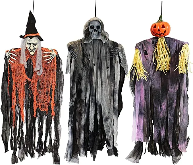 Joyin 3Pcs Hanging Witch with Bendable Arms 35.3in - Halloween Decorations 5 Joyin 3Pcs Hanging Witch with Bendable Arms 35.3in - Halloween Decorations - Image 5