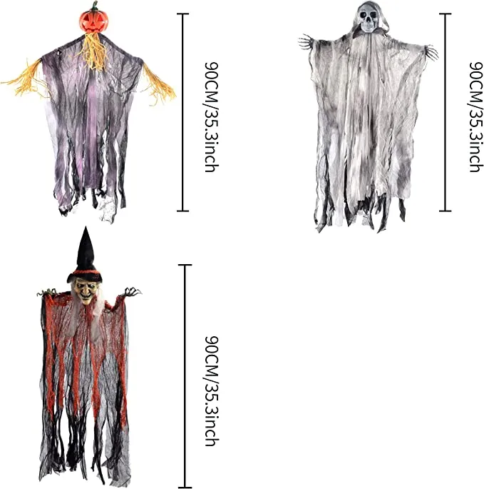 Joyin 3Pcs Hanging Witch with Bendable Arms 35.3in - Halloween Decorations 6 Joyin 3Pcs Hanging Witch with Bendable Arms 35.3in - Halloween Decorations - Image 6