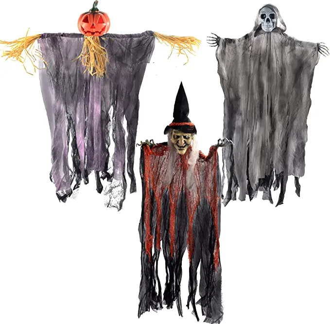 Joyin 3Pcs Hanging Witch with Bendable Arms 35.3in - Halloween Decorations