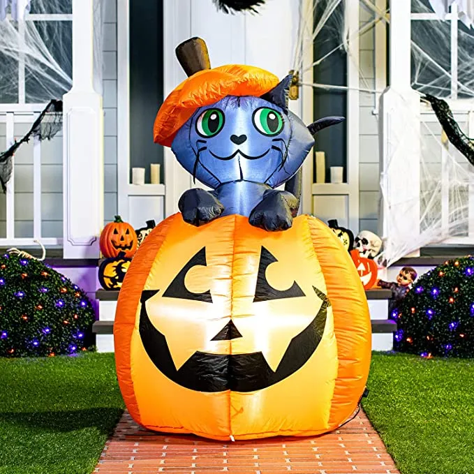 Joiedomi 5ft Inflatable Animated Cat Halloween Decoration - Halloween Decorations