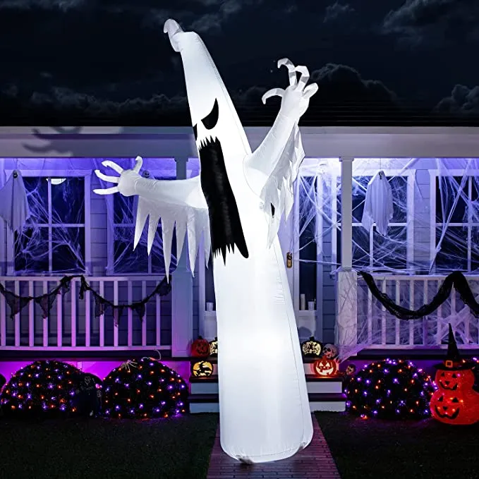 Joiedomi 12ft Inflatable Towering Ghost with LEDs Decoration - Halloween Decorations 4 Joiedomi 12ft Inflatable Towering Ghost with LEDs Decoration - Halloween Decorations - Image 4