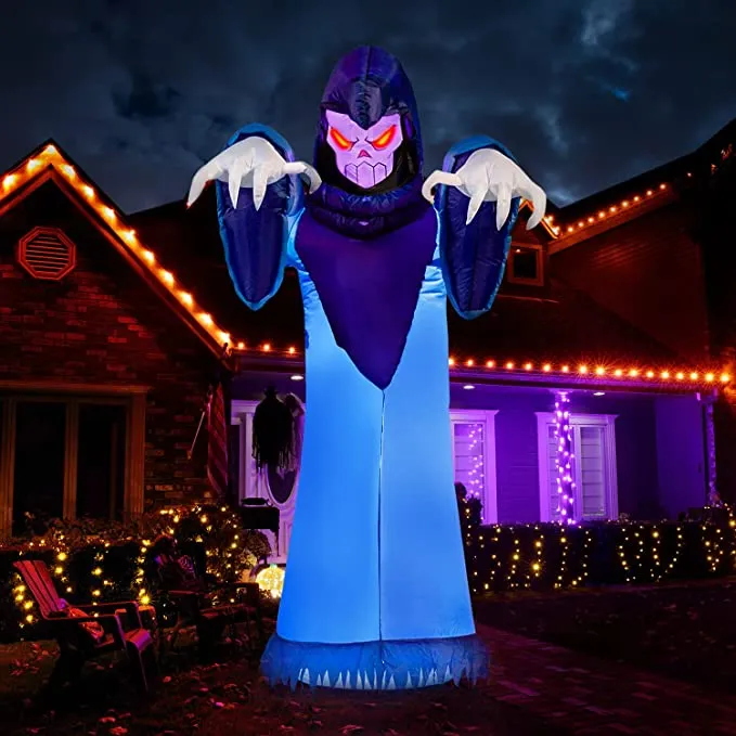 Joiedomi 8ft Jumbo Spooky Warlock Inflatable - Halloween Decorations