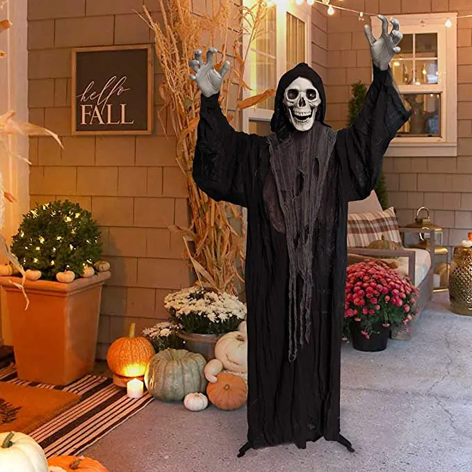 Joyin Animated Standing Grim Reaper 63in - Halloween Decorations
