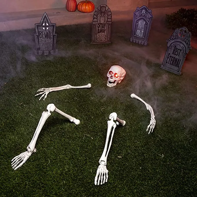 Joyin Life Size Light Up Skeleton for Outdoor Decoration - Halloween Decorations