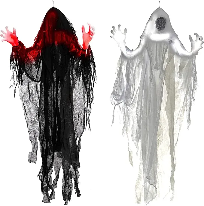 Joyin 2Pcs Lighted Hanging Faceless Ghosts 48in - Halloween Decorations 3 Joyin 2Pcs Lighted Hanging Faceless Ghosts 48in - Halloween Decorations - Image 3