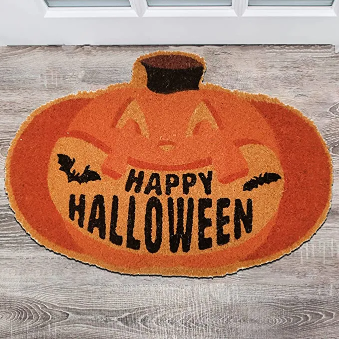 Joyin Halloween Pumpkin Patterned Doormat 30in x 17in - Halloween Decorations