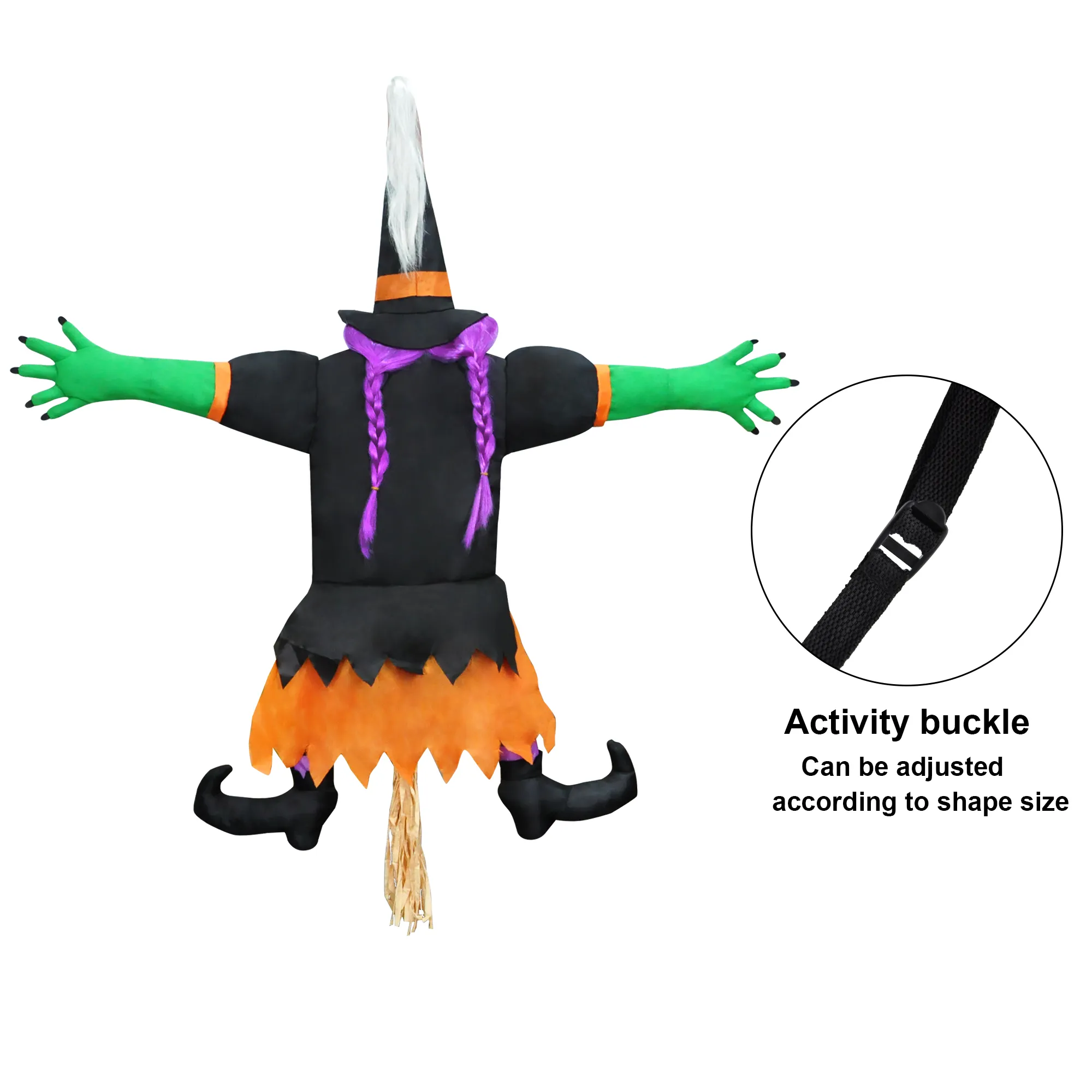 Spooky Home Decor 16 Spooky Home Decor -Spooky Home Decor Purple Crashing Witch Into Tree Halloween Decoration 6