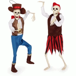 Joyin SKeleton Craft Red and Black - Halloween Decorations -Spooky Home Decor SKeleton Craft Red and Black Pirate 2