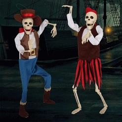 Joyin SKeleton Craft Red and Black - Halloween Decorations -Spooky Home Decor SKeleton Craft Red and Black Pirate 3