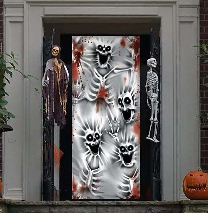 Joyin 3D Skeleton Door Cover 30in x 72in - Halloween Decorations
