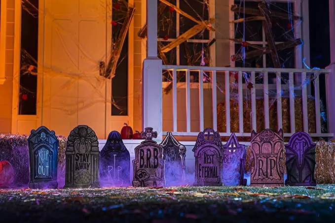 Joyin 9Pcs Tombstone Yard Decoration 16.34in - Halloween Decorations