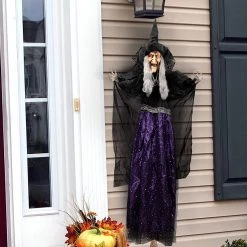Joyin Hanging Animated Witch Halloween Decoration 47in - Halloween Decorations -Spooky Home Decor WO 39ZM 4DZ83
